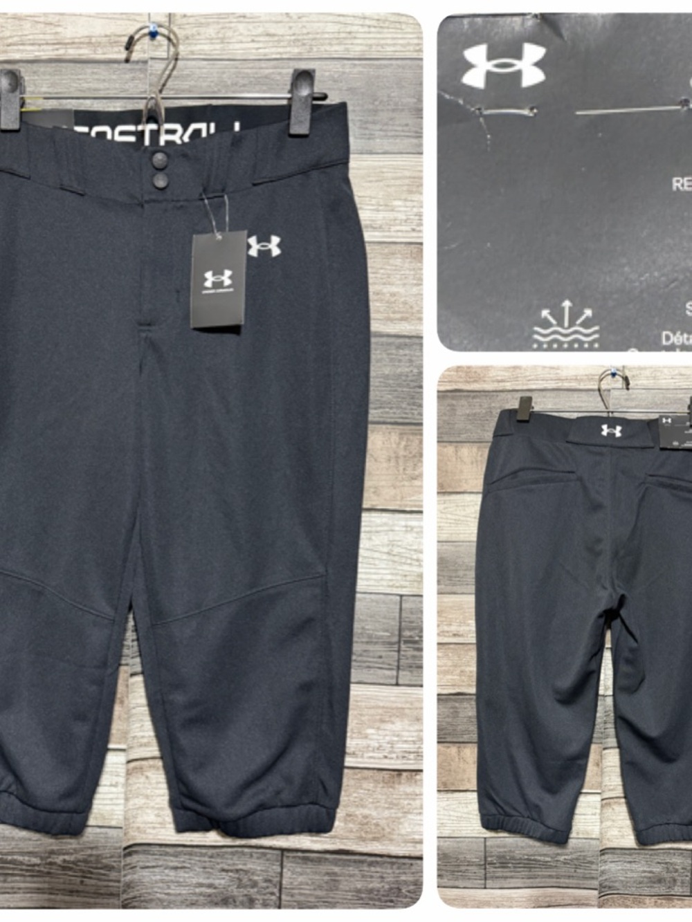 Under Armour Loose Utility Softball Crop Pants Women’s M Black (Inseam 17)